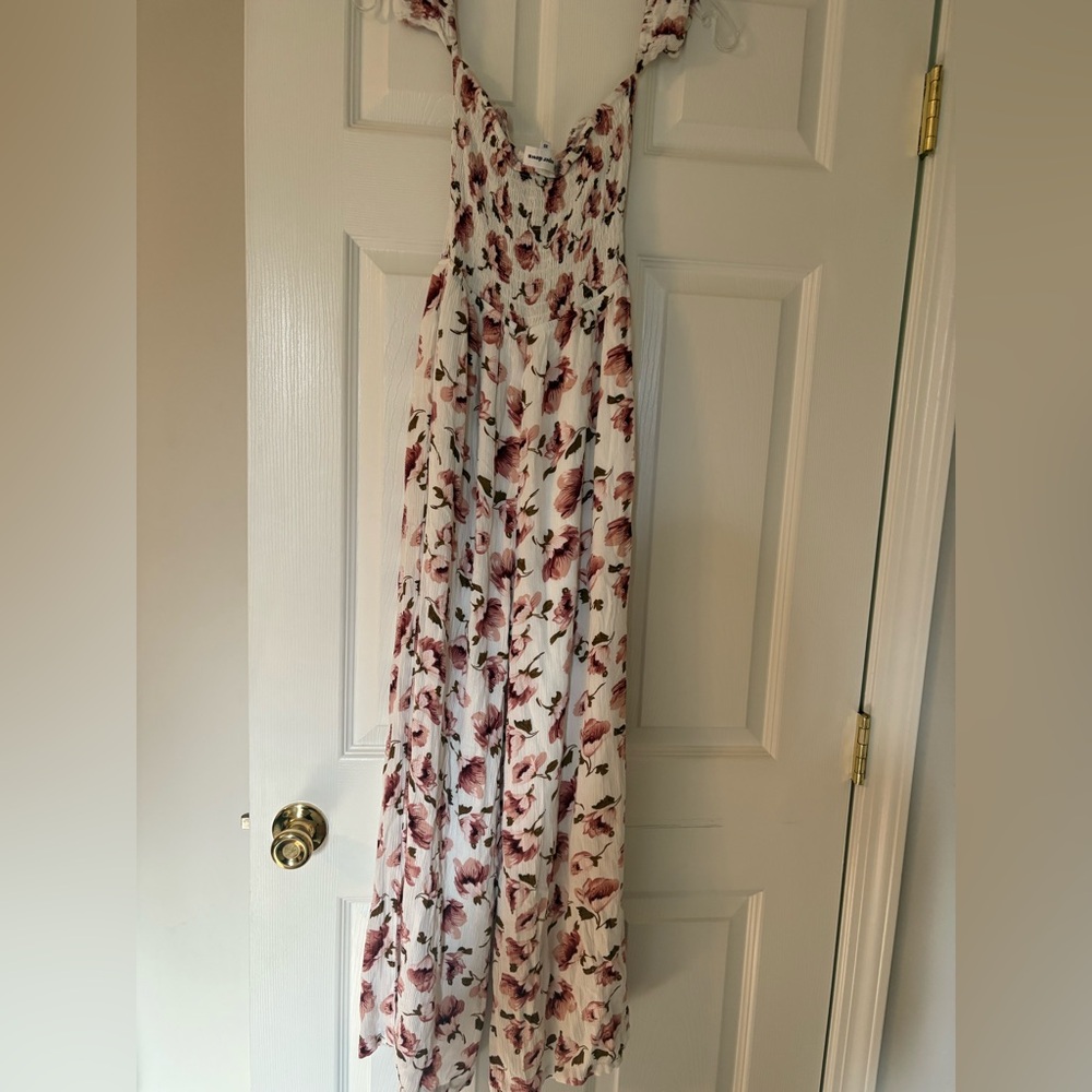 Superdown Floral Textured Jumpsuit